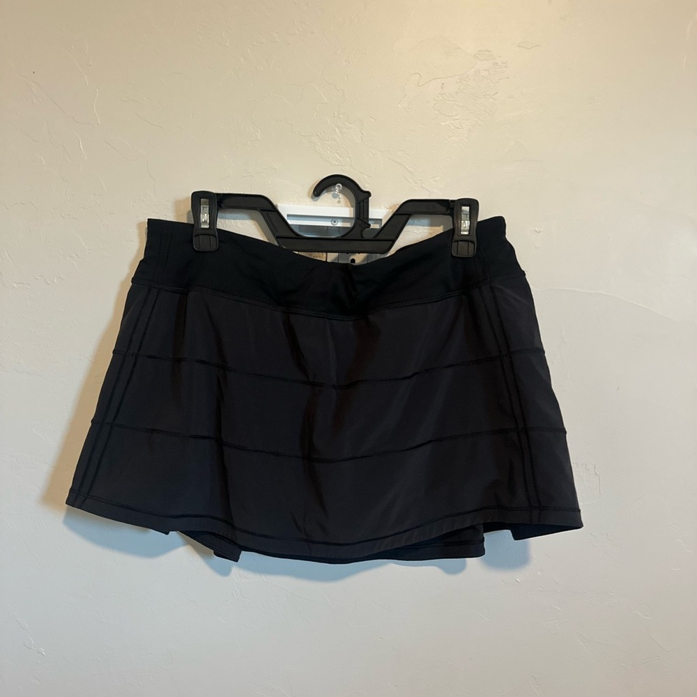 Lululemon Pace Rival Skirt Black Size 10 Athletic Tennis Golf